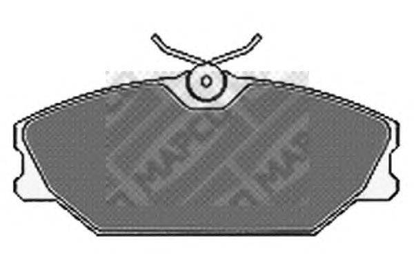 Комплект тормозных колодок, дисковый тормоз MAPCO 6452