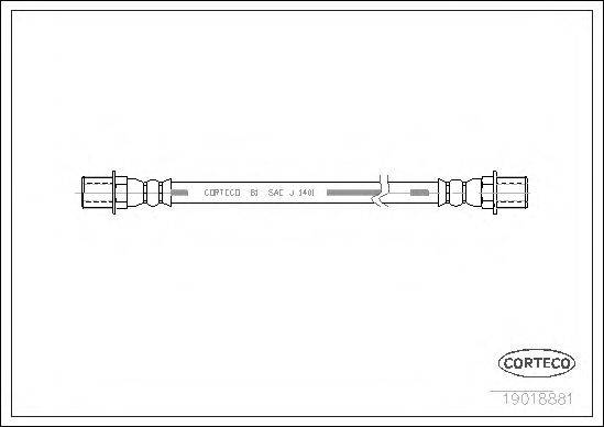 Тормозной шланг CORTECO 19018881