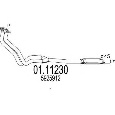 Труба выхлопного газа MTS 01.11230
