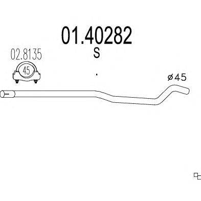 Труба выхлопного газа MTS 01.40282