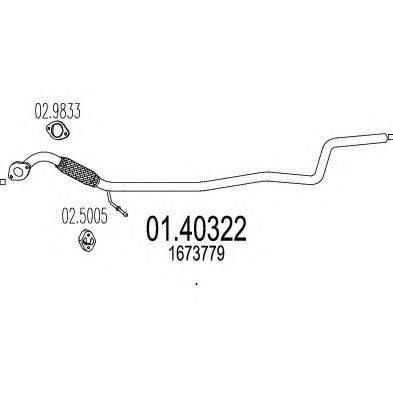 Труба выхлопного газа MTS 01.40322