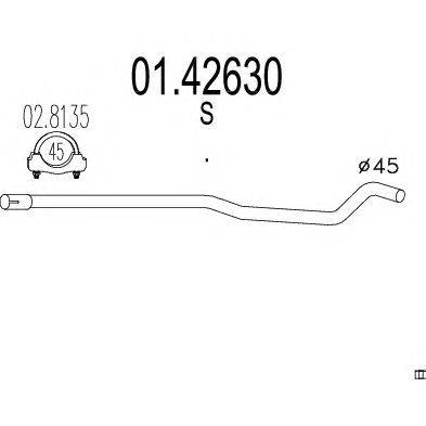 Труба выхлопного газа MTS 01.42630