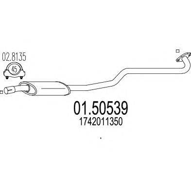 Средний глушитель выхлопных газов MTS 01.50539
