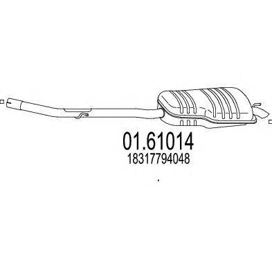 Глушитель выхлопных газов конечный MTS 01.61014