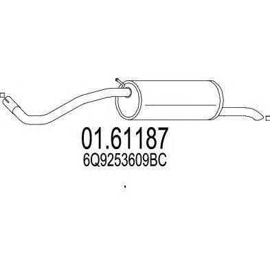 Глушитель выхлопных газов конечный MTS 01.61187