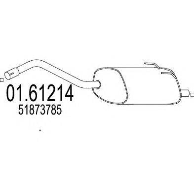 Глушитель выхлопных газов конечный MTS 01.61214