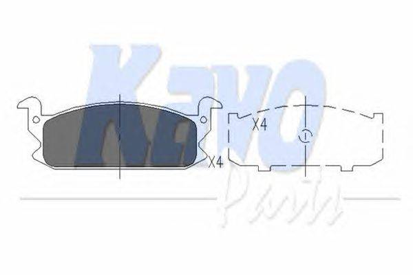 Комплект тормозных колодок, дисковый тормоз KAVO PARTS KBP-1503