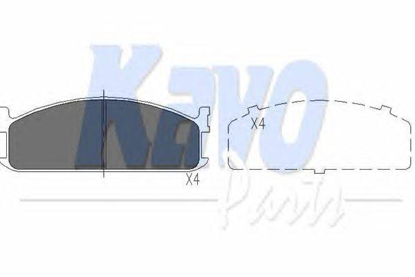 Комплект тормозных колодок, дисковый тормоз KAVO PARTS KBP-3505