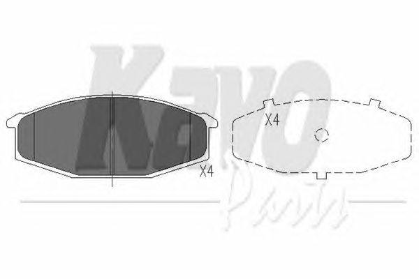 Комплект тормозных колодок, дисковый тормоз KAVO PARTS KBP-6520