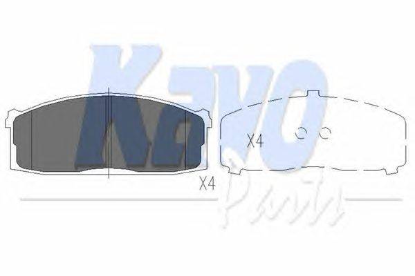 Комплект тормозных колодок, дисковый тормоз KAVO PARTS KBP-6521