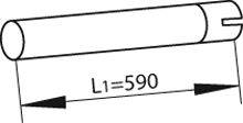Труба выхлопного газа DINEX 80150