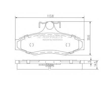 Комплект тормозных колодок, дисковый тормоз NIPPARTS J3610900