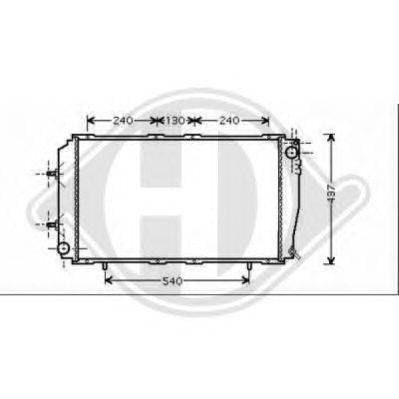Радиатор, охлаждение двигателя DIEDERICHS 8135113
