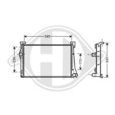 Радиатор, охлаждение двигателя DIEDERICHS 8345409