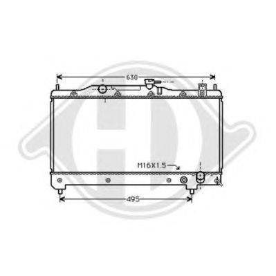 Радиатор, охлаждение двигателя DIEDERICHS 8500188