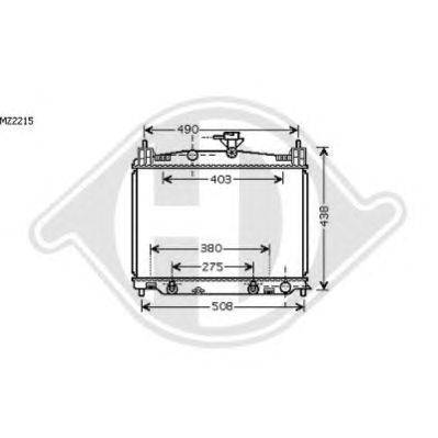 Радиатор, охлаждение двигателя DIEDERICHS 8560504