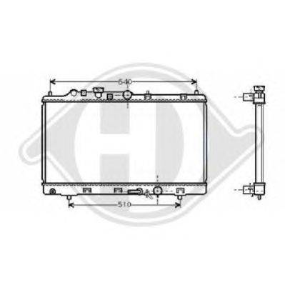 Радиатор, охлаждение двигателя DIEDERICHS 8561705
