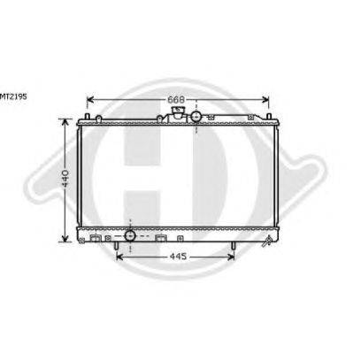 Радиатор, охлаждение двигателя DIEDERICHS 8580622