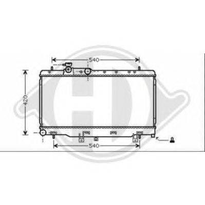 Радиатор, охлаждение двигателя DIEDERICHS 8622200