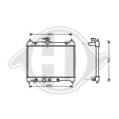 Радиатор, охлаждение двигателя DIEDERICHS 8660552