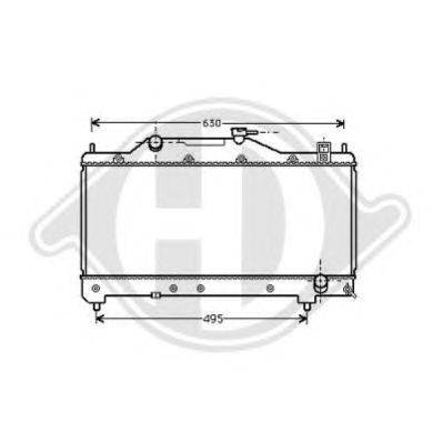 Радиатор, охлаждение двигателя DIEDERICHS 8662305