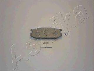 Комплект тормозных колодок, дисковый тормоз ASHIKA 51-05-593