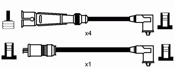 Комплект проводов зажигания EUROCABLE 4276