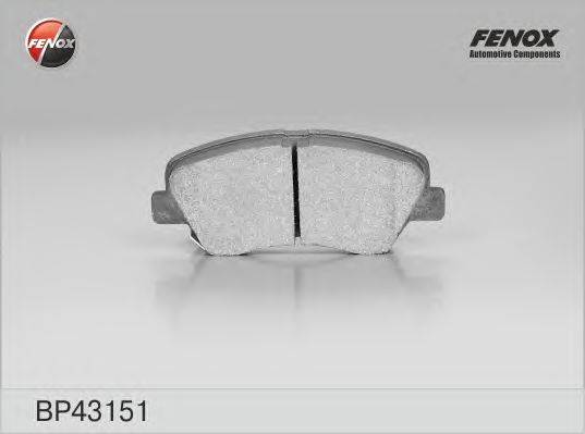 Комплект тормозных колодок, дисковый тормоз FENOX BP43151