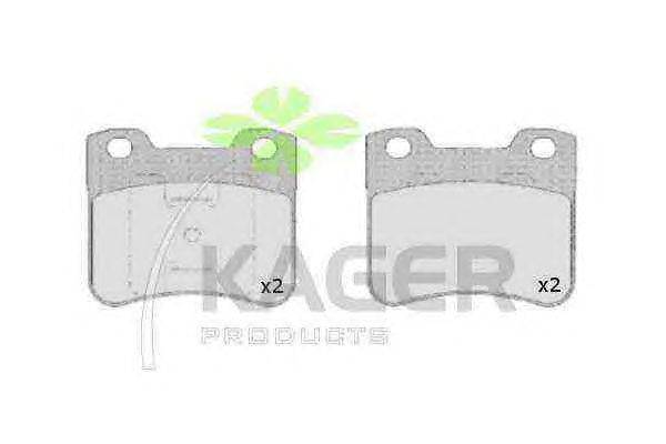 Комплект тормозных колодок, дисковый тормоз KAGER 21145