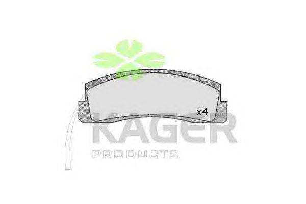 Комплект тормозных колодок, дисковый тормоз KAGER 20660
