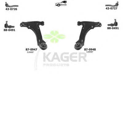 Подвеска колеса KAGER 800441