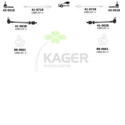 Подвеска колеса KAGER 800849