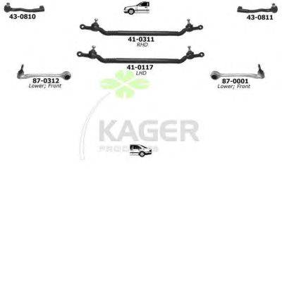 Подвеска колеса KAGER 801110