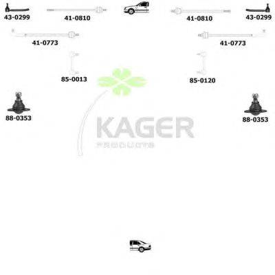 Подвеска колеса KAGER 801360