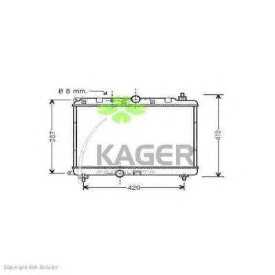 Радиатор, охлаждение двигателя KAGER 31-0089
