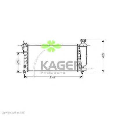 Радиатор, охлаждение двигателя KAGER 31-0204