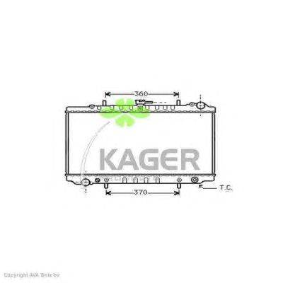 Радиатор, охлаждение двигателя KAGER 310252