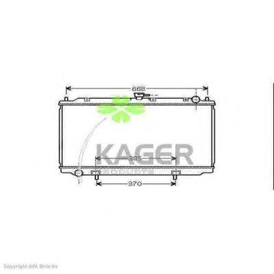 Радиатор, охлаждение двигателя KAGER 31-0275