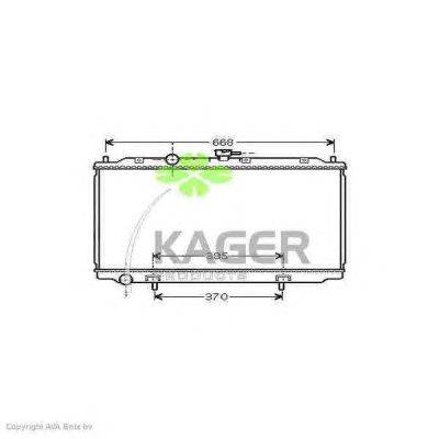 Радиатор, охлаждение двигателя KAGER 31-0276