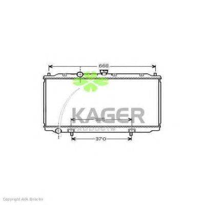 Радиатор, охлаждение двигателя KAGER 31-0279
