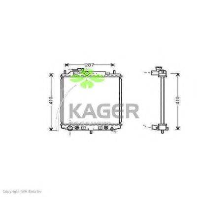 Радиатор, охлаждение двигателя KAGER 310295