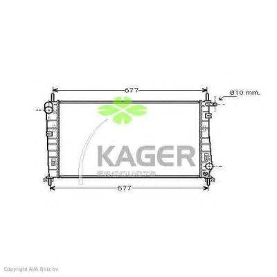 Радиатор, охлаждение двигателя KAGER 310359