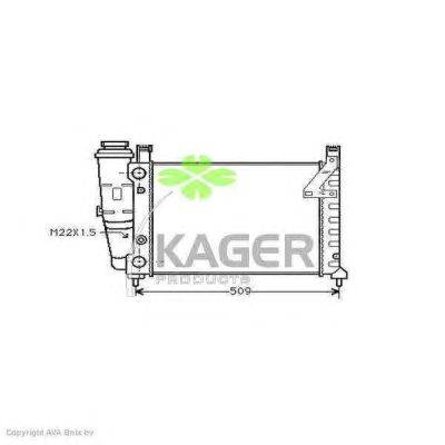 Радиатор, охлаждение двигателя KAGER 31-0379