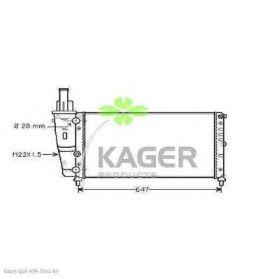 Радиатор, охлаждение двигателя KAGER 310403