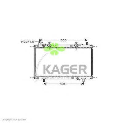 Радиатор, охлаждение двигателя KAGER 310418