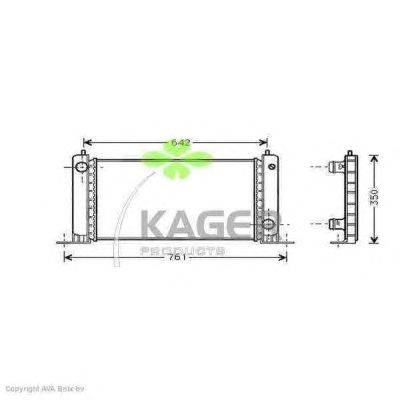 Радиатор, охлаждение двигателя KAGER 31-0437