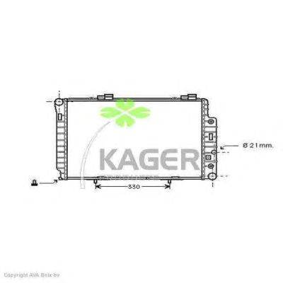 Радиатор, охлаждение двигателя KAGER 310612