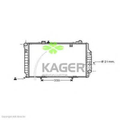Радиатор, охлаждение двигателя KAGER 310621