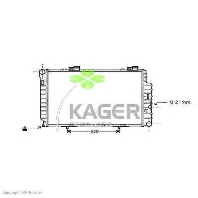 Радиатор, охлаждение двигателя KAGER 310628