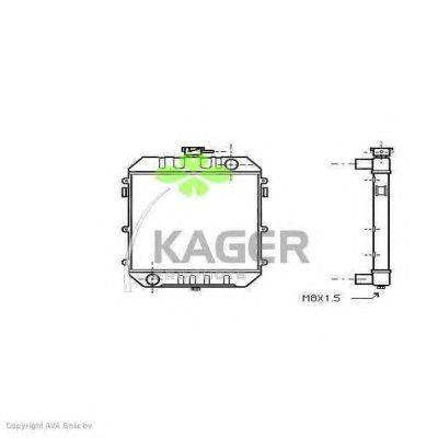 Радиатор, охлаждение двигателя KAGER 310737